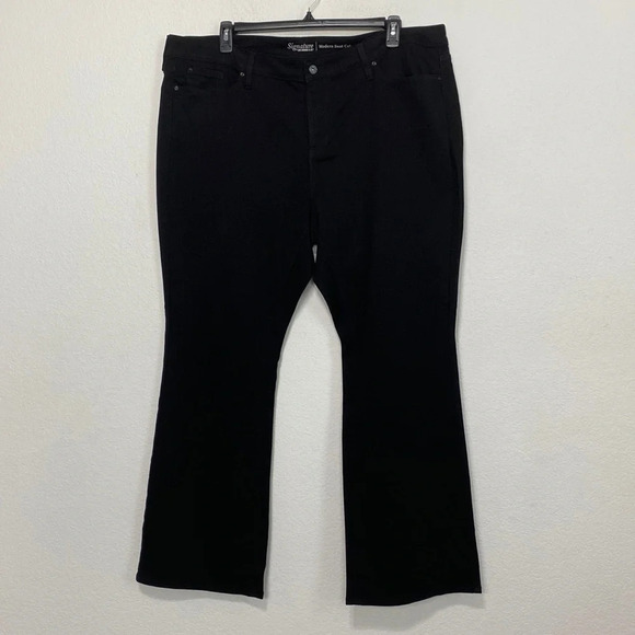 Signature by Levi Strauss Westerncore Black Noir Cowgirl Boot Cut Jeans Size 24 - Picture 1 of 5